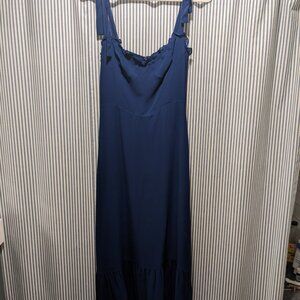 Reformation Nikita Navy Blue Dress